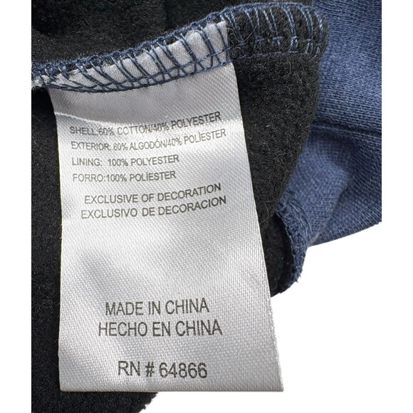 Lee Premium Select Pocket Crewneck Sweatshirt Heather Blue Fleece Logo M - Picture 8 of 9